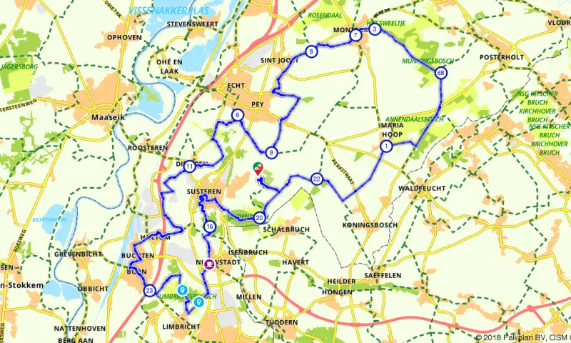 Route in Limburg