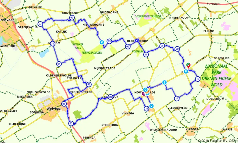 Route in Friesland