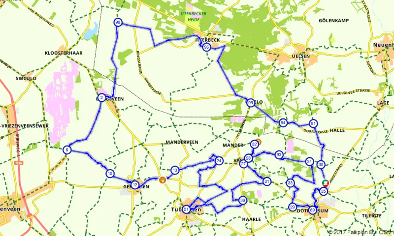 Route in Overijssel