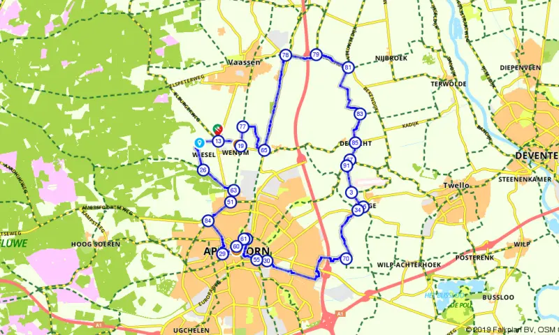 Route in Gelderland