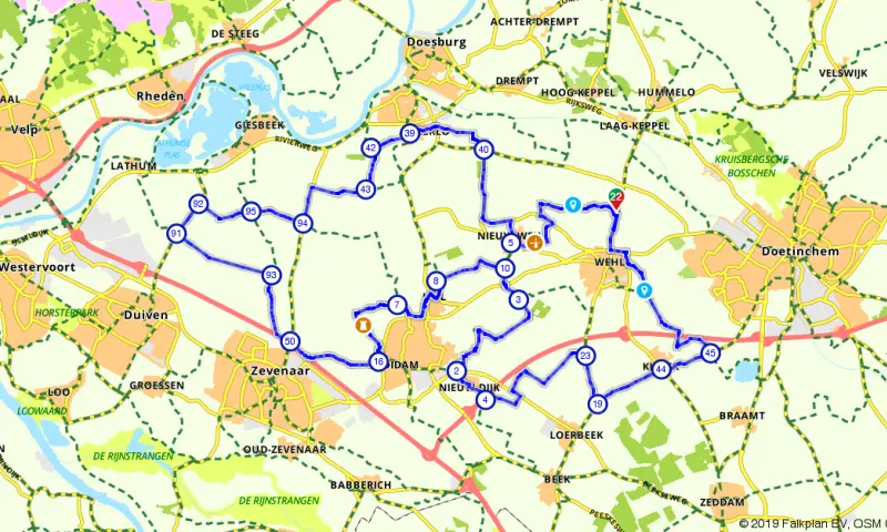 Route in Gelderland