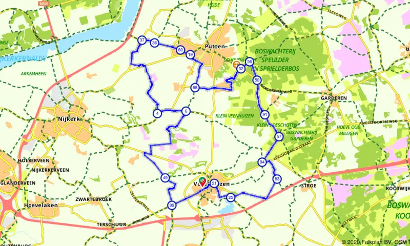 Route in Gelderland