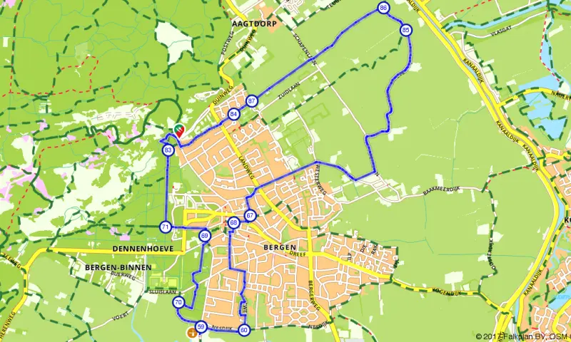 Route in Noord-Holland