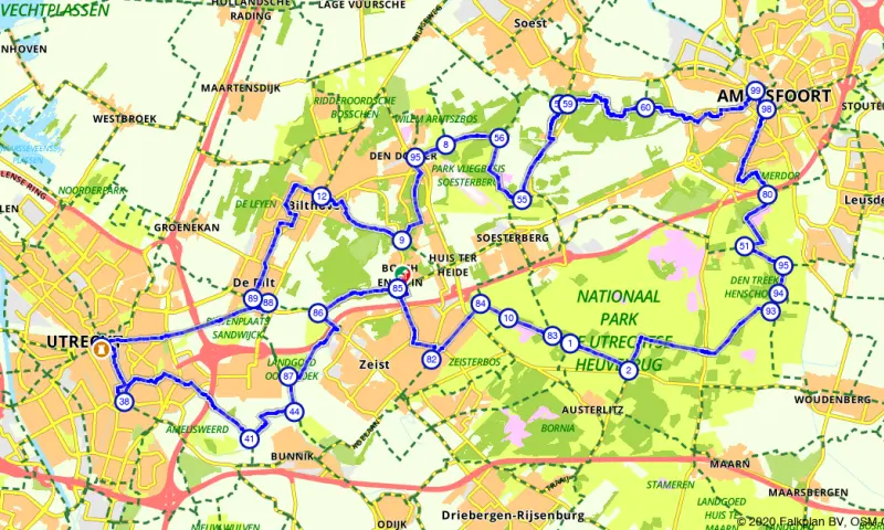 Route in Utrecht