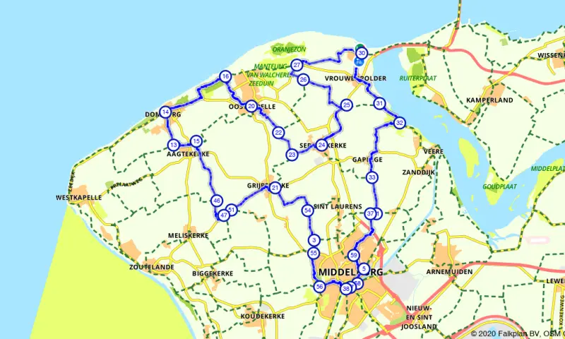 Route in Zeeland