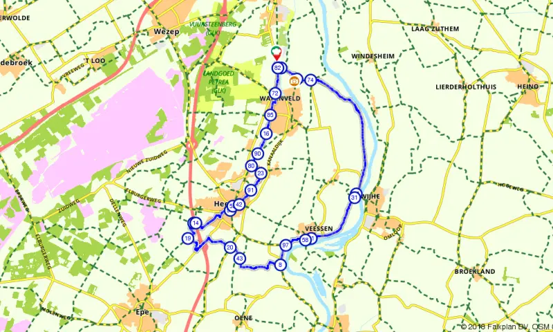 Route in Gelderland
