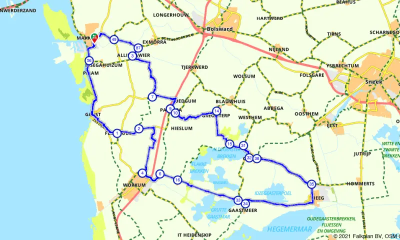 Route in Friesland