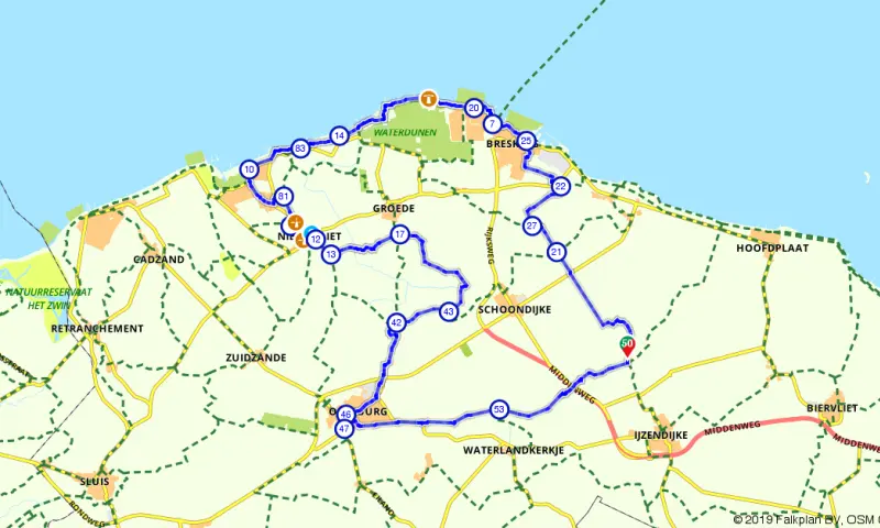 Route in Zeeland