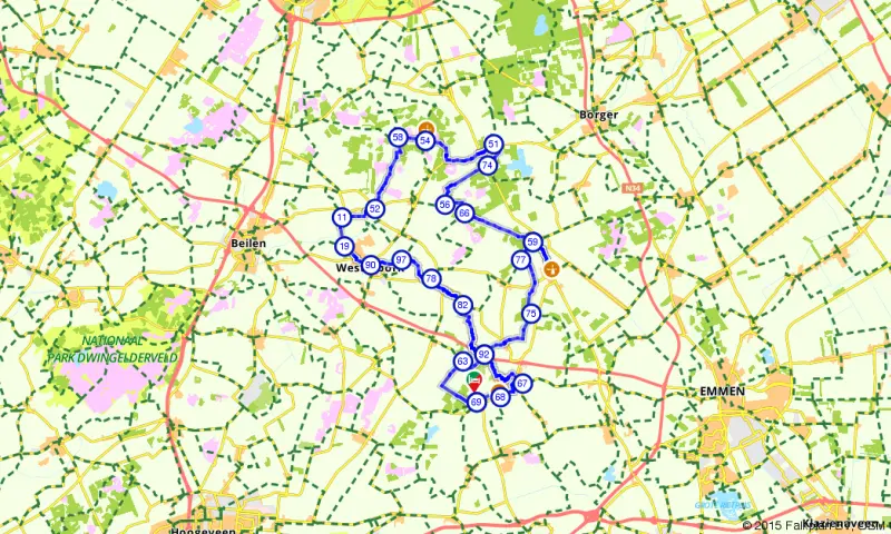 Route in Drenthe
