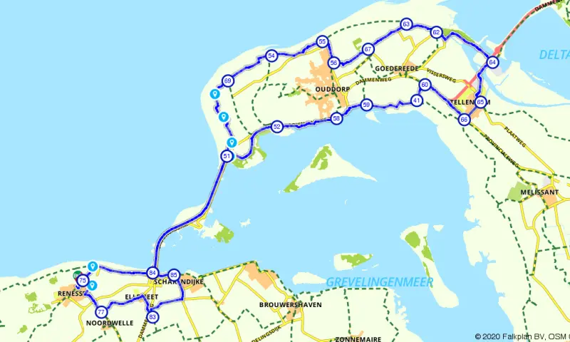 Route in Zeeland