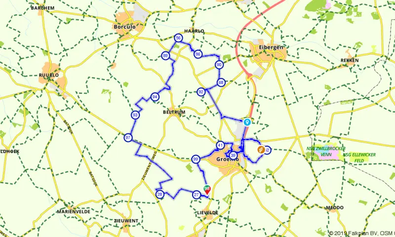 Route in Gelderland