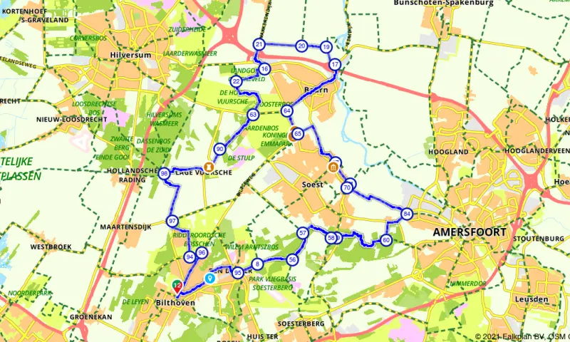Route in Utrecht