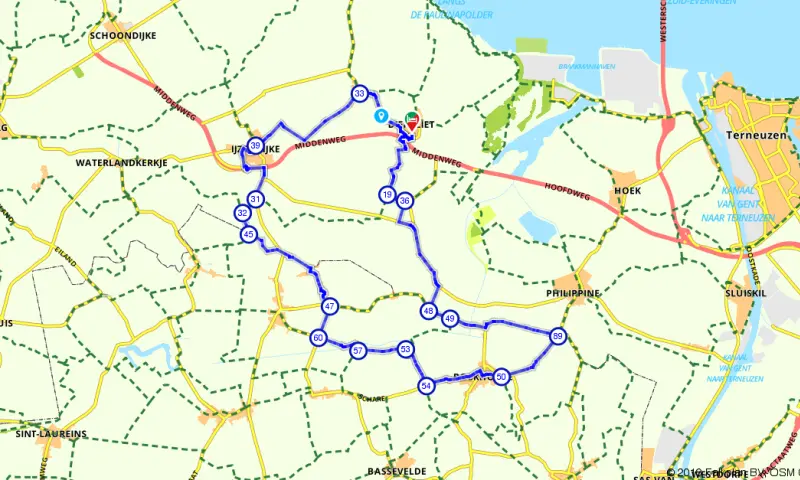 Route in Zeeland