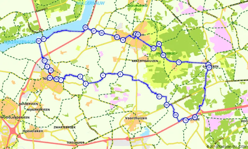 Route in Gelderland