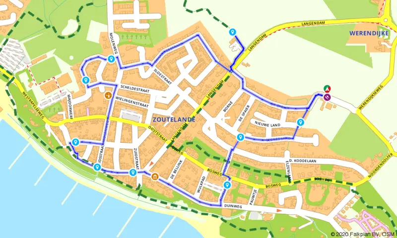 Route in Zeeland