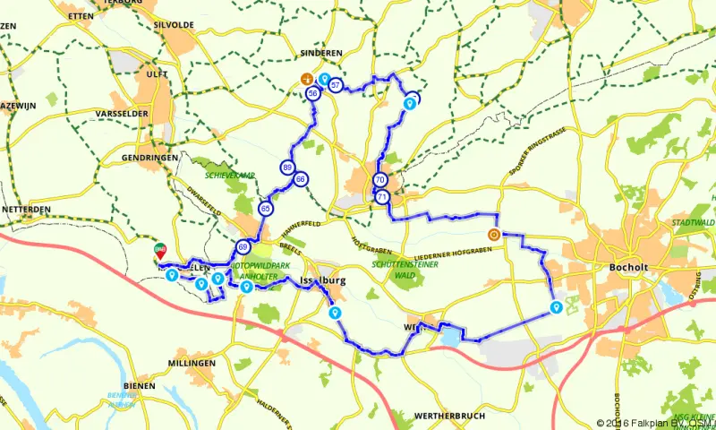 Route in Gelderland