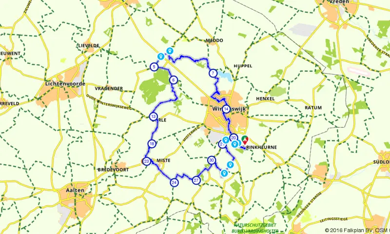 Route in Gelderland