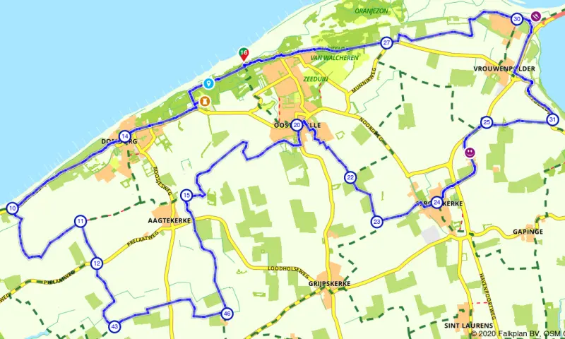 Route in Zeeland