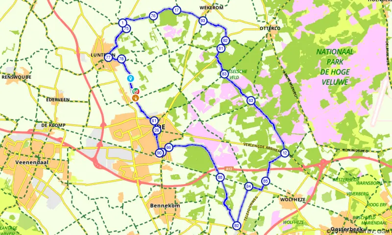 Route in Gelderland