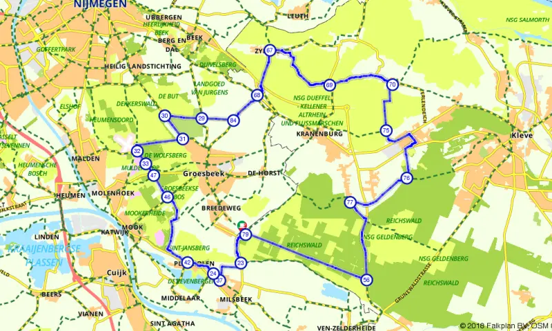 Route in het buitenland