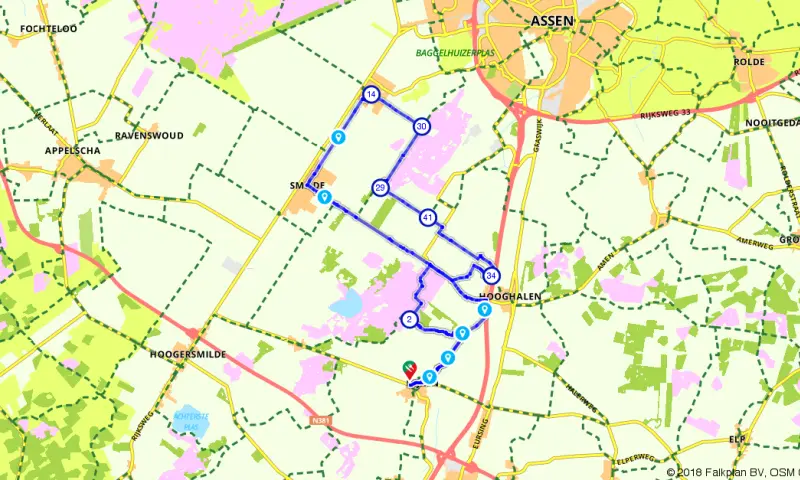 Route in Drenthe