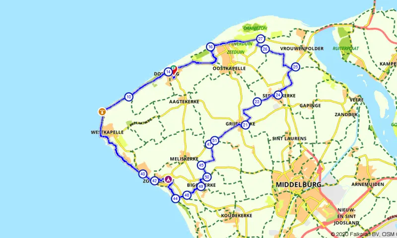 Route in Zeeland