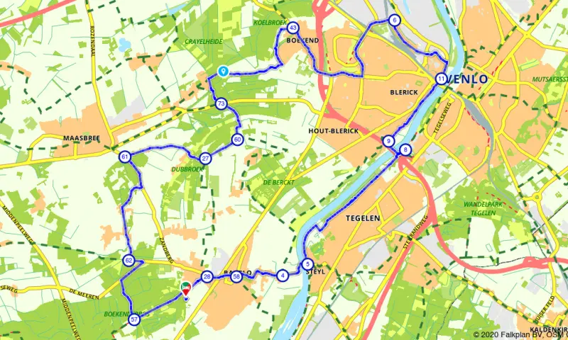 Route in Limburg