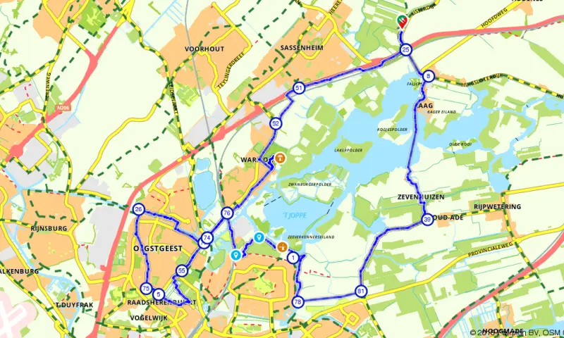 Route in Noord-Holland