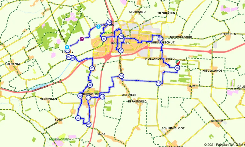 Route in Drenthe