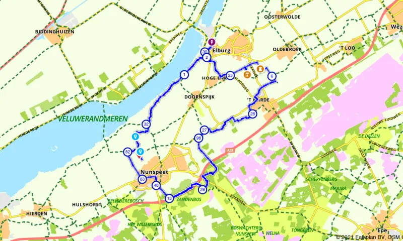 Route in Gelderland