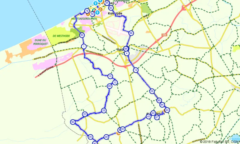 Route in het buitenland