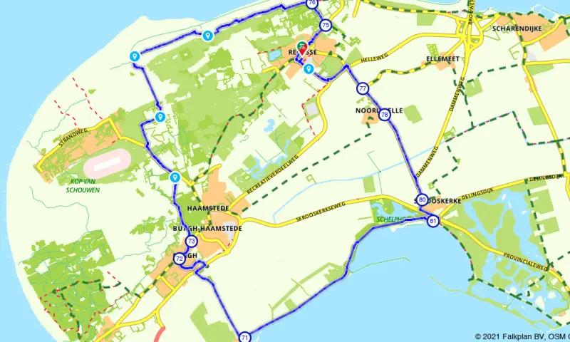 Route in Zeeland