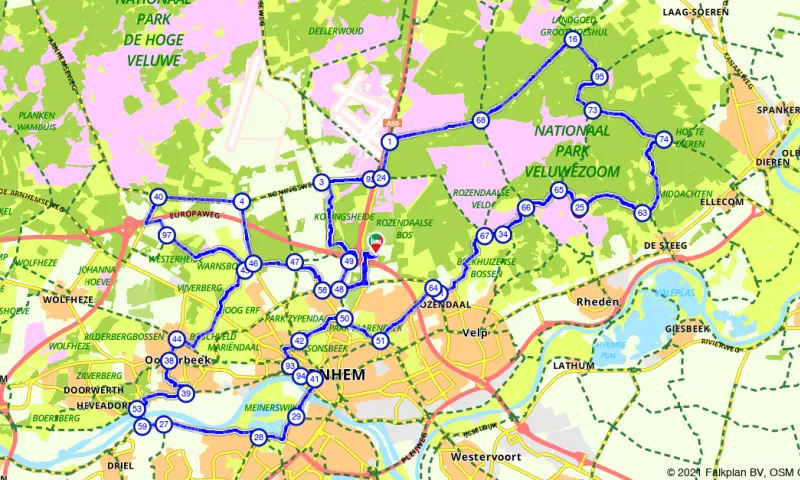 Route in Gelderland