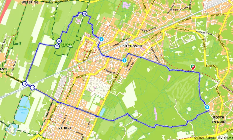 Route in Utrecht