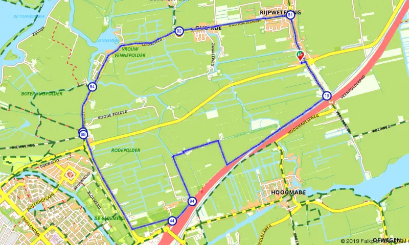Route Zuid-Holland