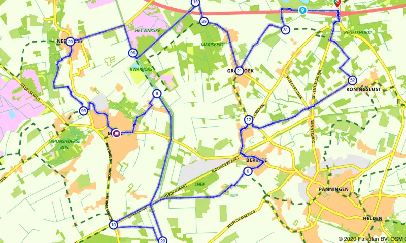 Route in Limburg