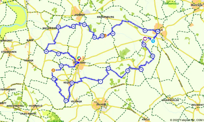 Route in Gelderland