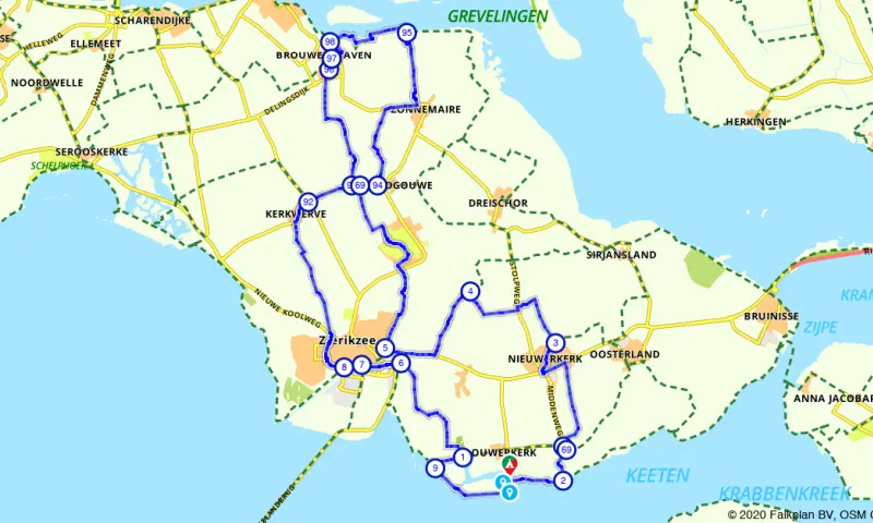Route in Zeeland