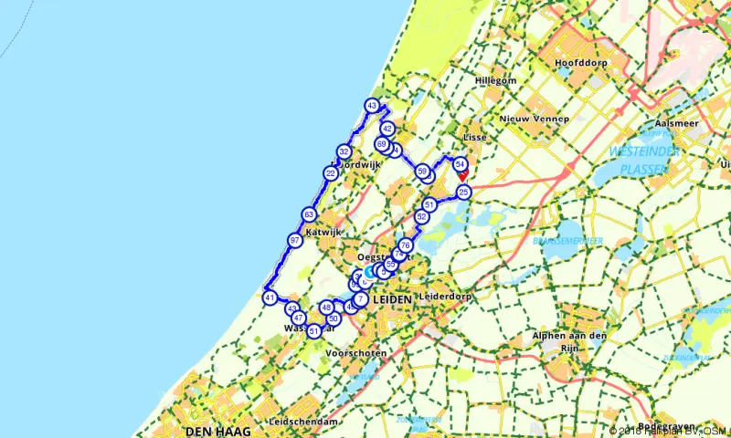 Route in Noord-Holland
