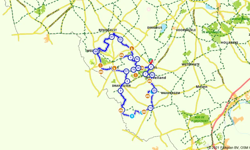 Route in het buitenland