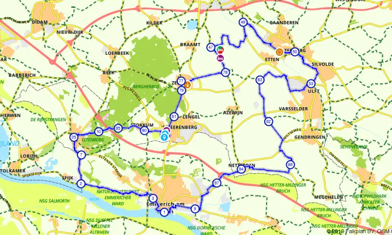 Route in Gelderland
