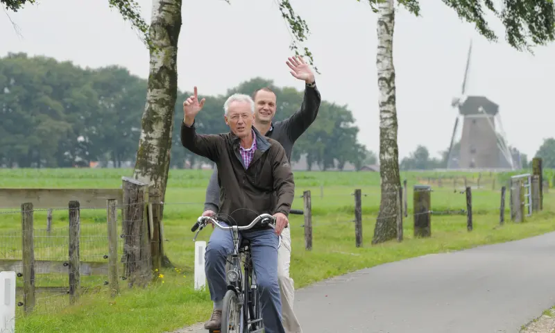 Op een tandem