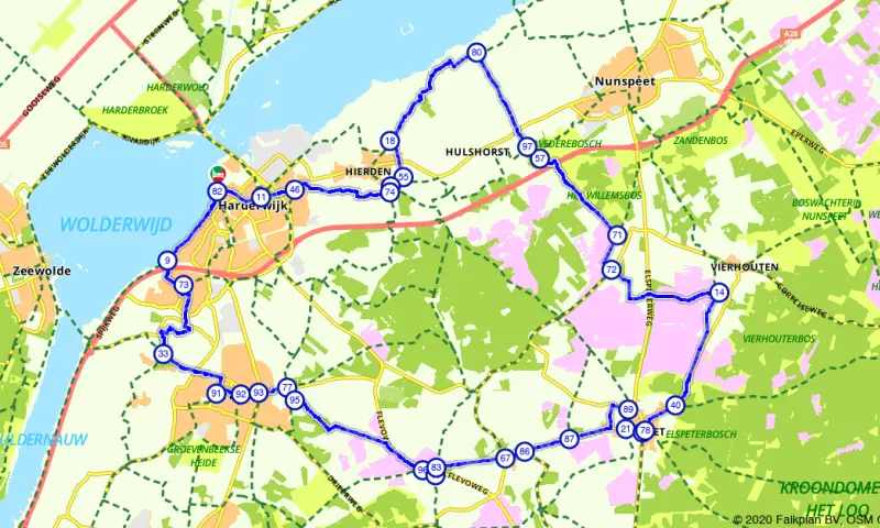 Route in Gelderland