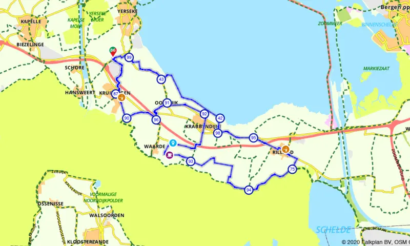 Route in Zeeland
