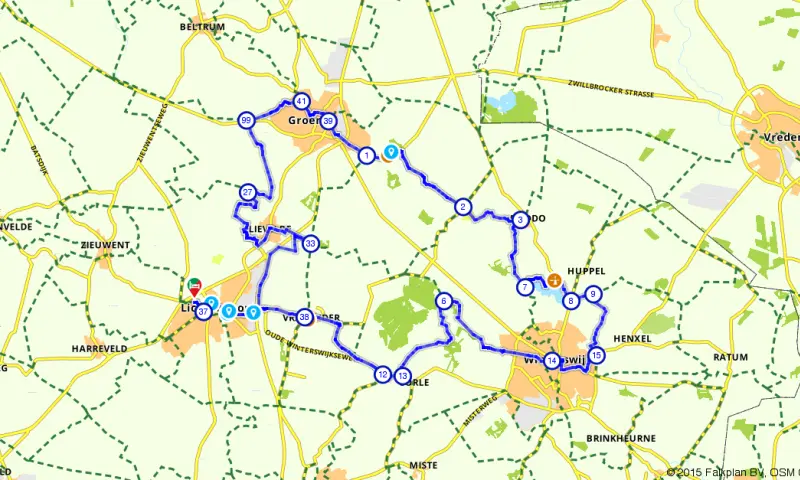 Route in Gelderland