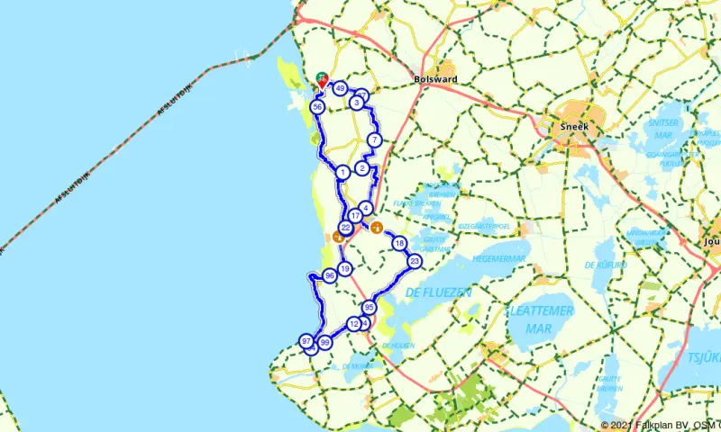 Route in Friesland