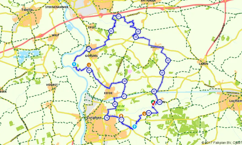 Route in Gelderland