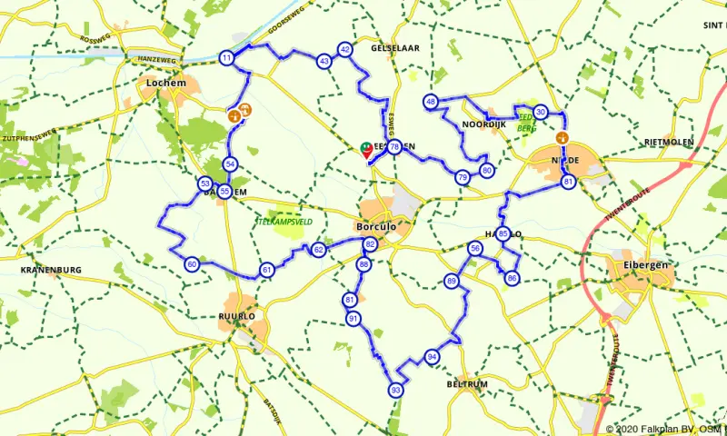 Route in Gelderland