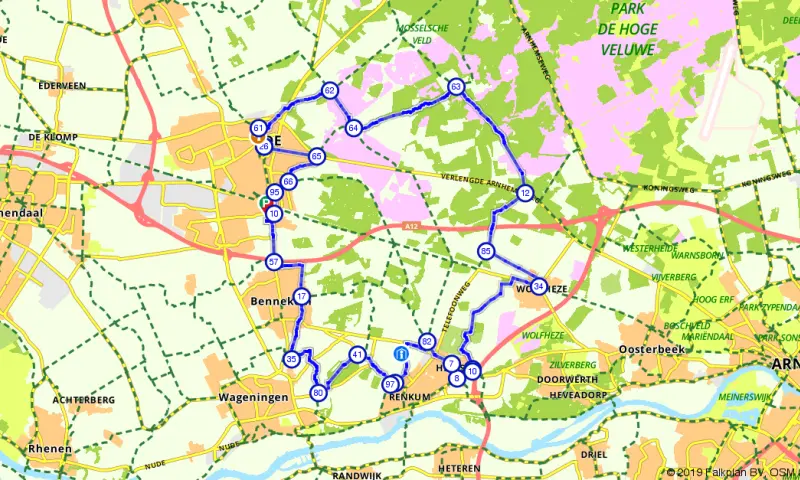 Fietsen door de bossen en heide