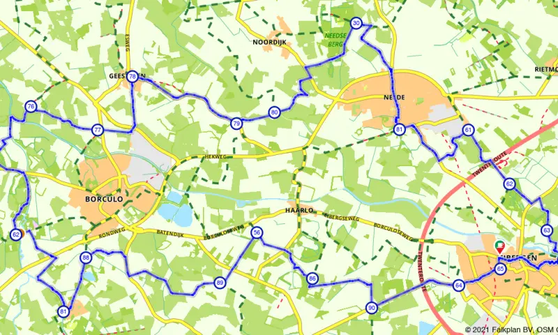 Route in Gelderland